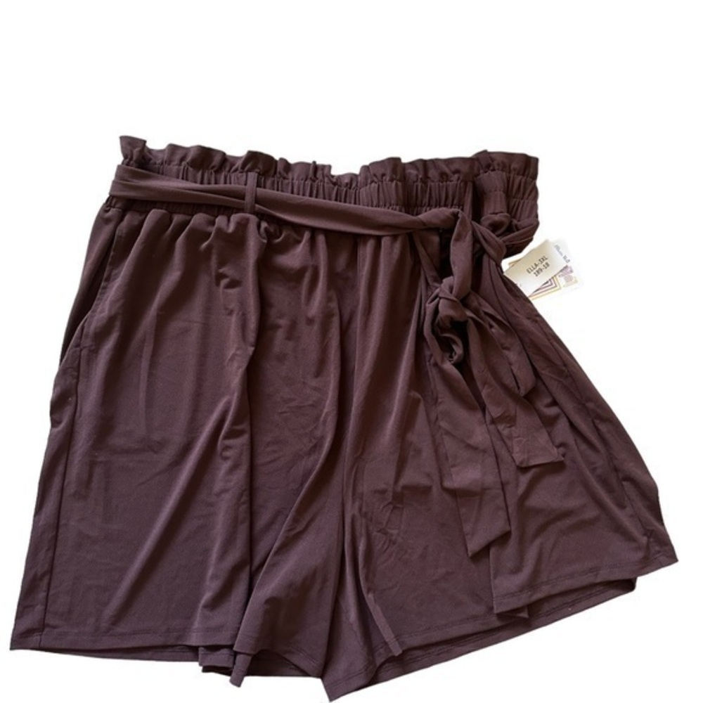 LuLaRoe Chocolate Brown Ella Paper Bag Shorts